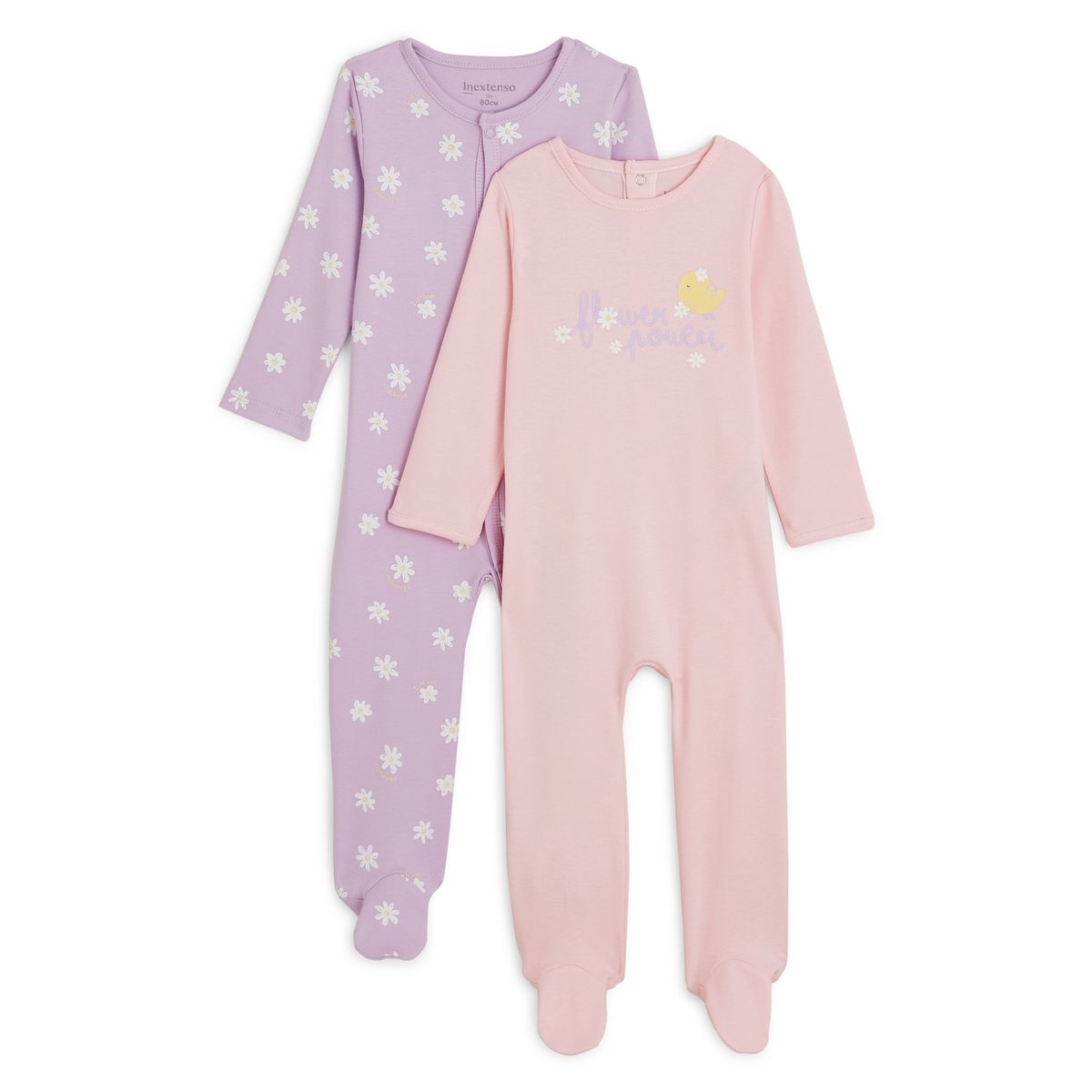 INEXTENSO Lot de 2 dors bien en coton bébé fille