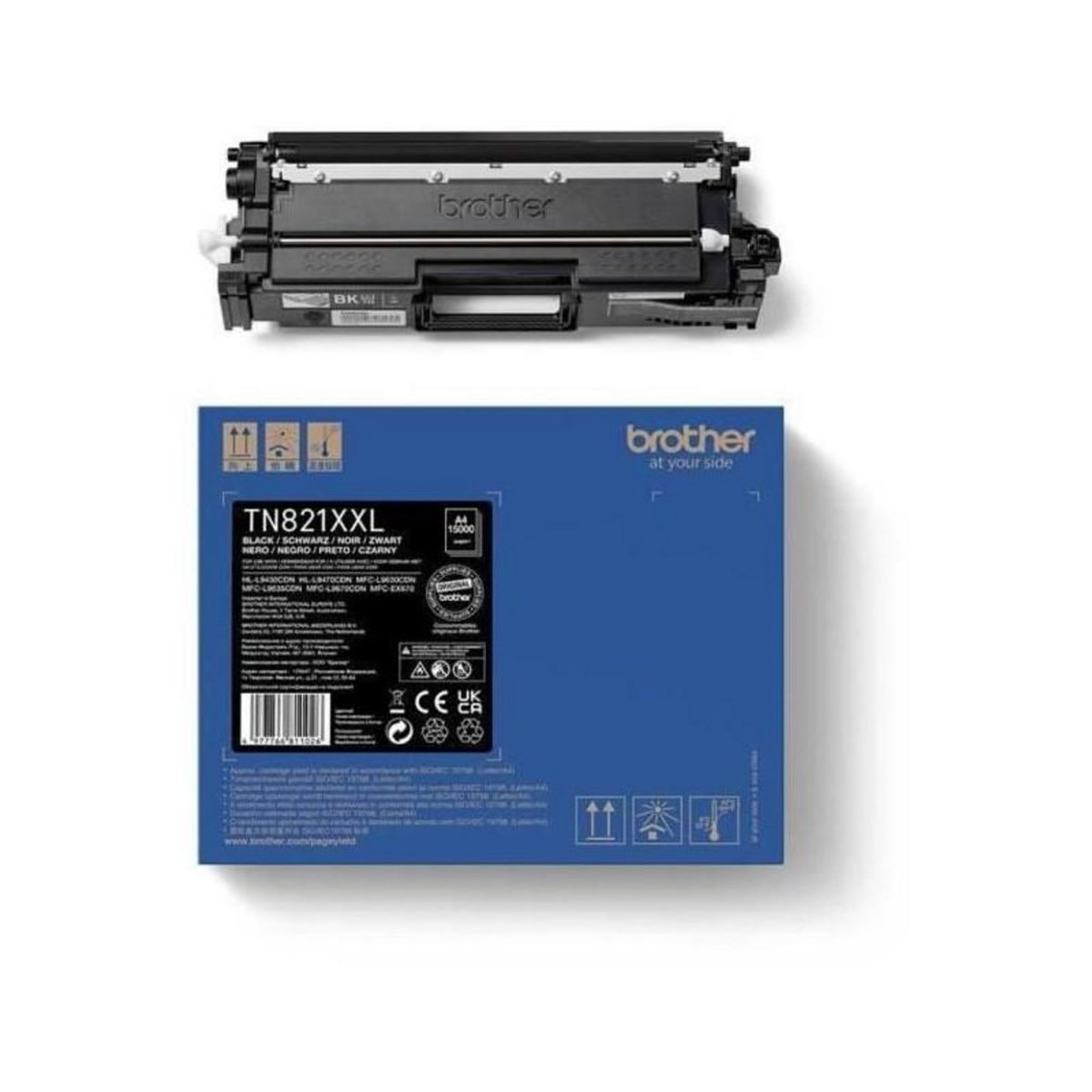 Brother Toner noir - BROTHER - TN821XXLBK - 15 000 pages