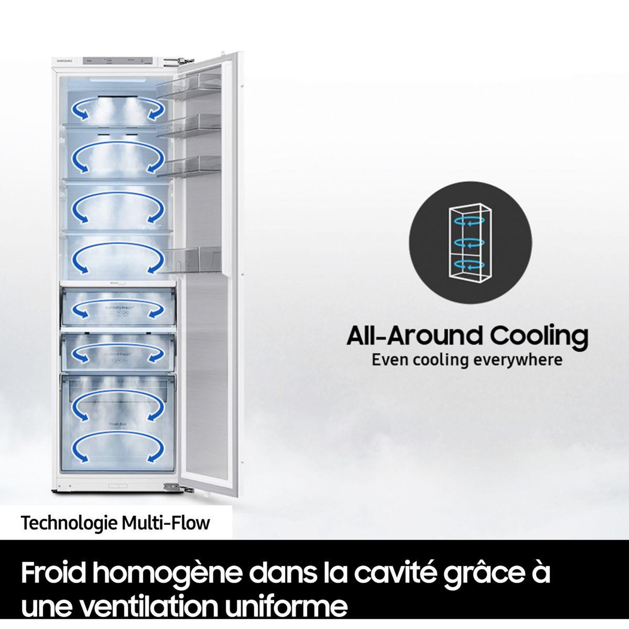 Voir la diapositive 5 : Samsung Congélateur encastrable brz22600eww/ef
