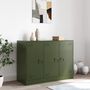 Voir la diapositive 3 : VIDAXL Buffet vert olive 99x39x73 cm acier