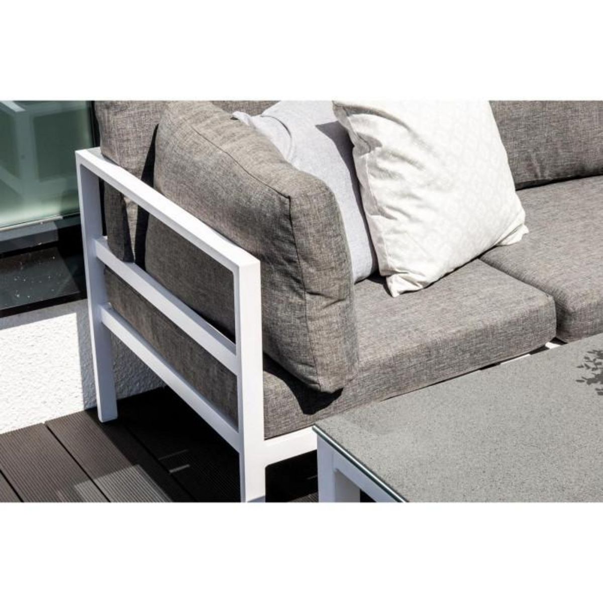 Paris Prix Module Canapé d'Angle de Jardin  Copacabana  74cm Blanc