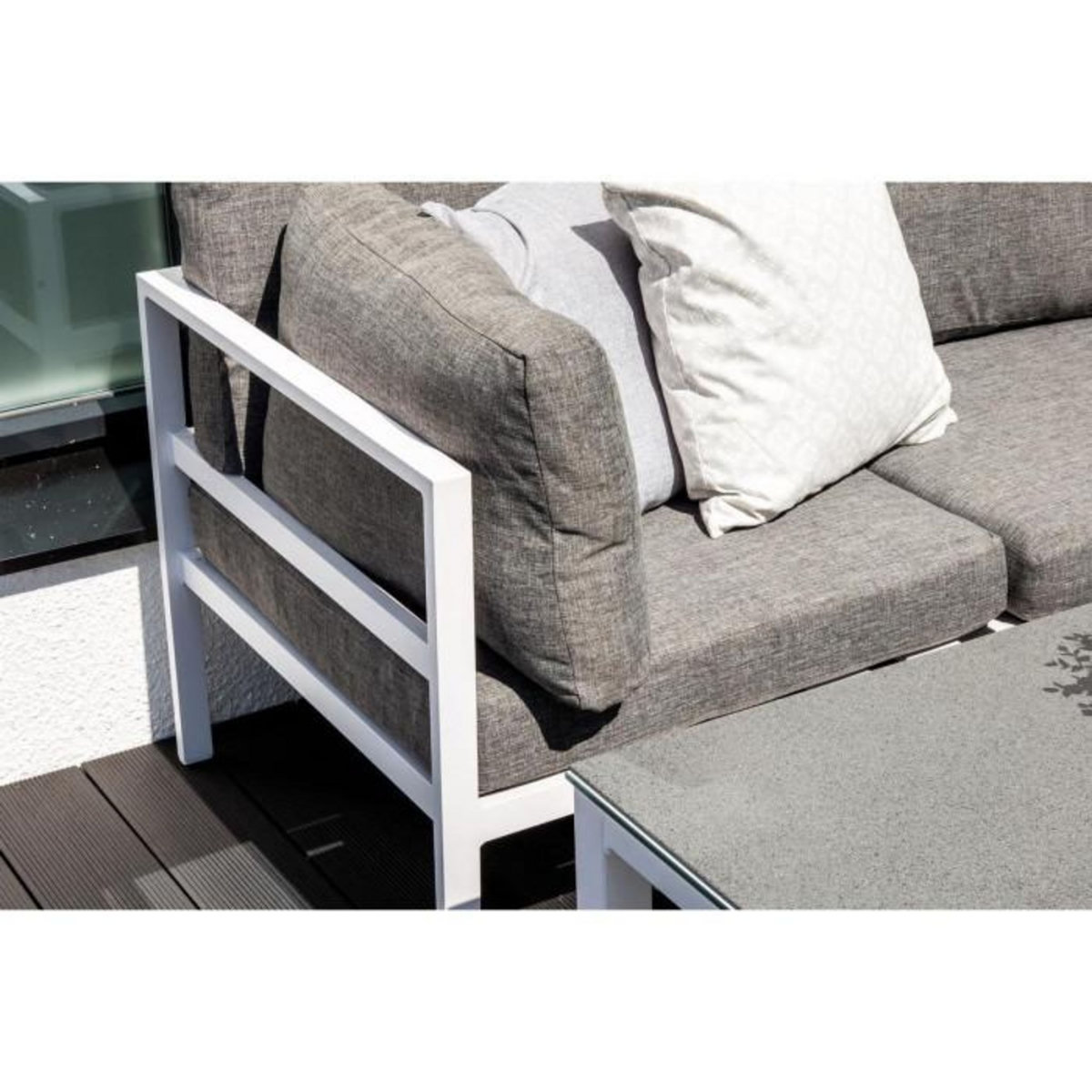 Paris Prix Module Canapé d'Angle de Jardin  Copacabana  74cm Blanc