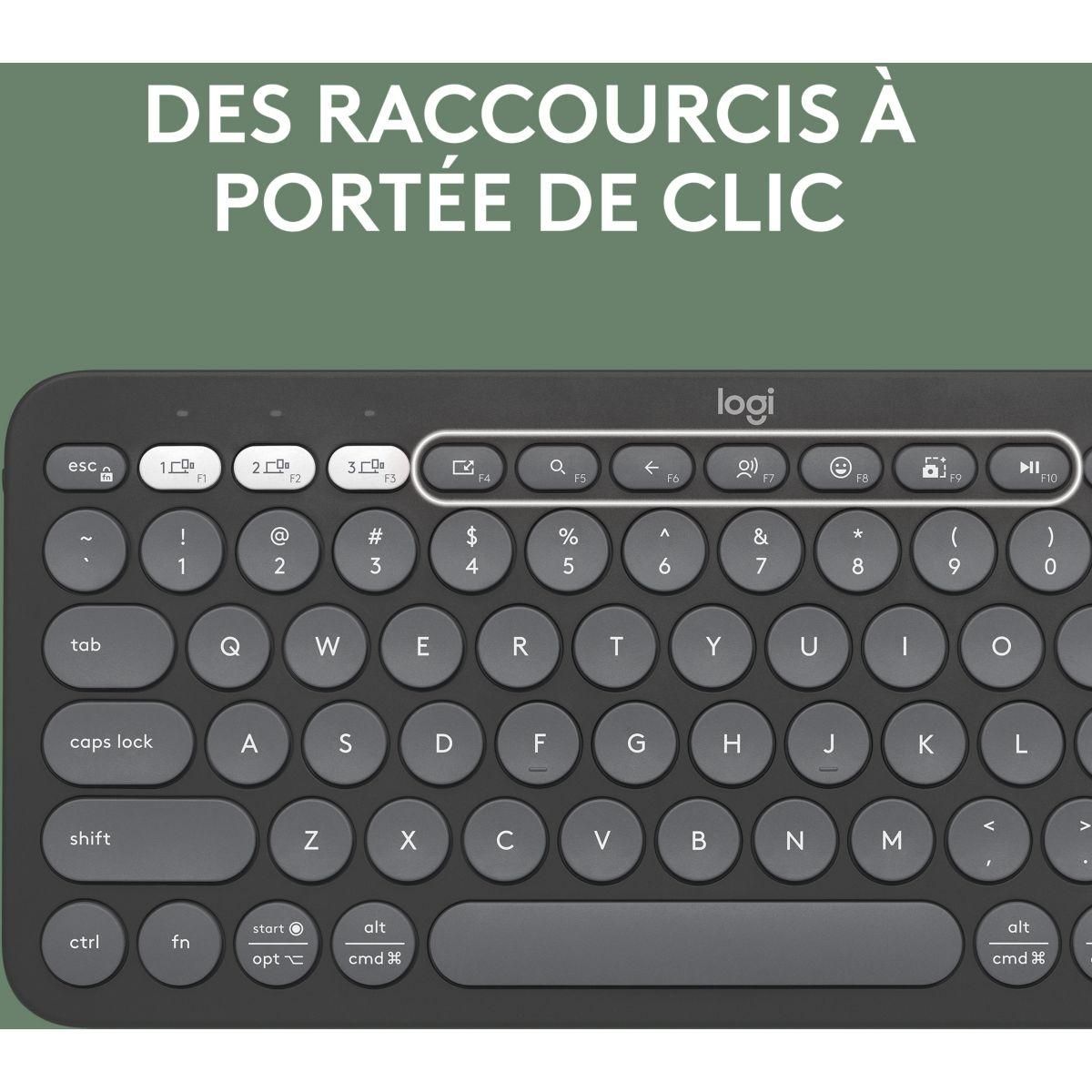 Logitech Clavier sans fil Pebble 2 K380s Graphite