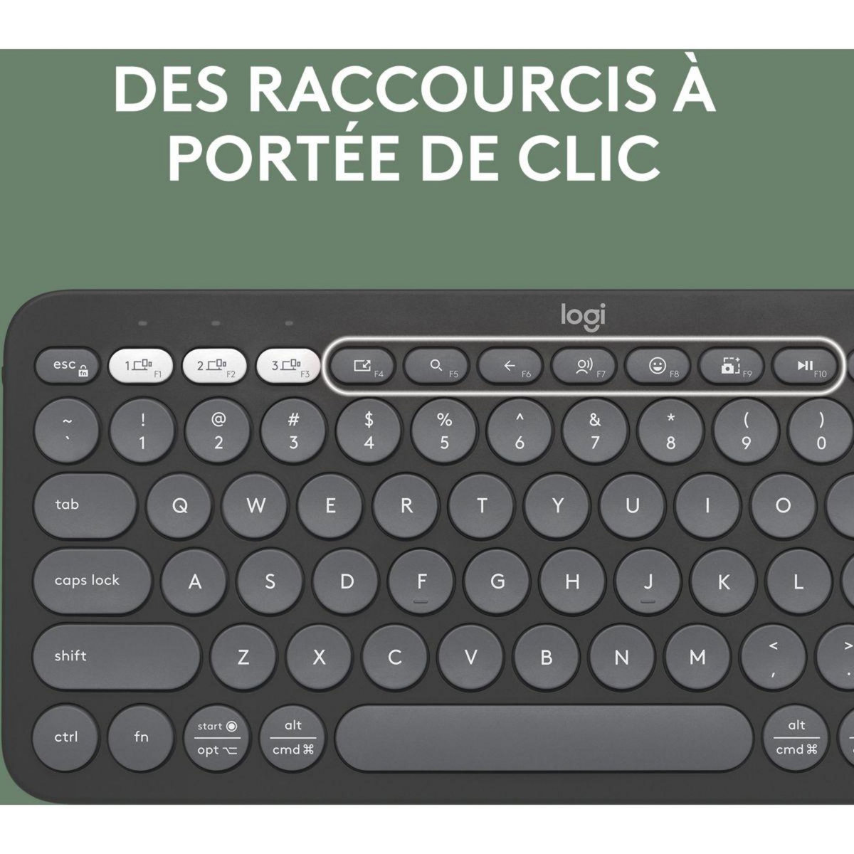 Logitech Clavier sans fil Pebble 2 K380s Graphite