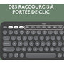 Voir la diapositive 4 : Logitech Clavier sans fil Pebble 2 K380s Graphite