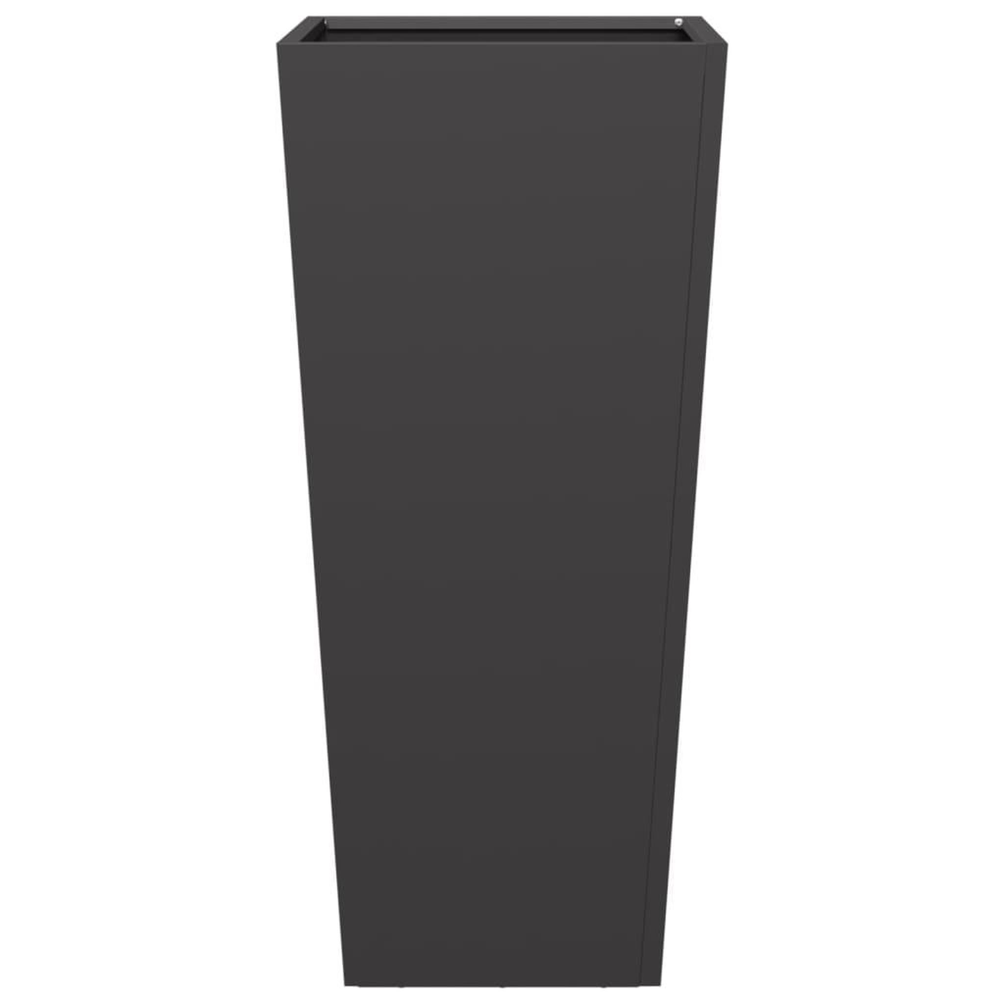 Voir la diapositive 4 : VIDAXL Jardiniere noir 35x35x75 cm acier