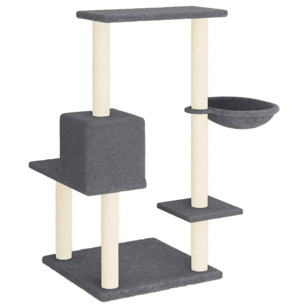 VIDAXL Arbre a chat avec griffoirs en sisal gris fonce 95 cm