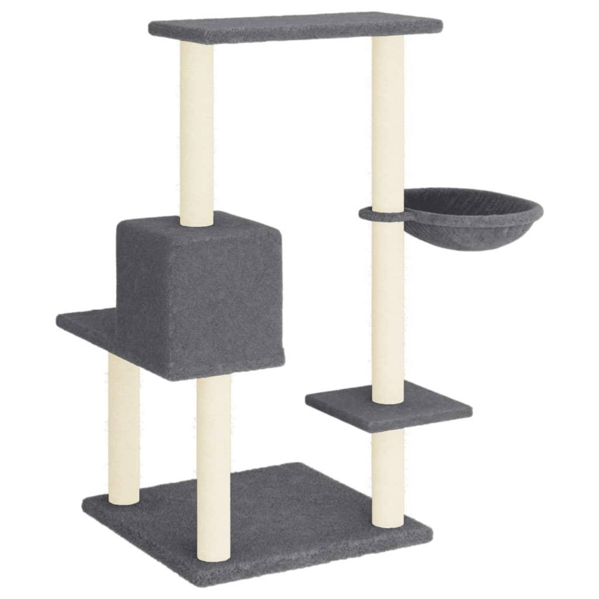 VIDAXL Arbre a chat avec griffoirs en sisal gris fonce 95 cm