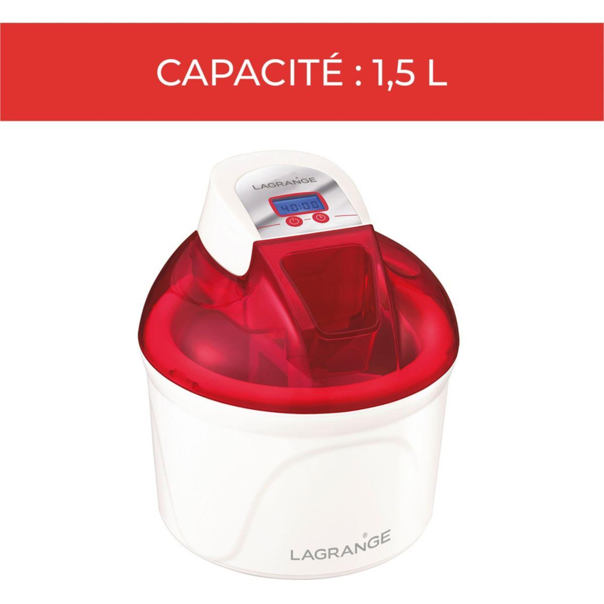 Voir la diapositive 2 : LAGRANGE Sorbetière 409005 cerise