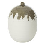 Paris Prix Vase Bouteille en Argile  Olea  31cm Blanc & Vert