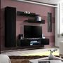 Voir la diapositive 2 : Paris Prix Meuble TV Mural Design  Fly XVIII  210cm Noir