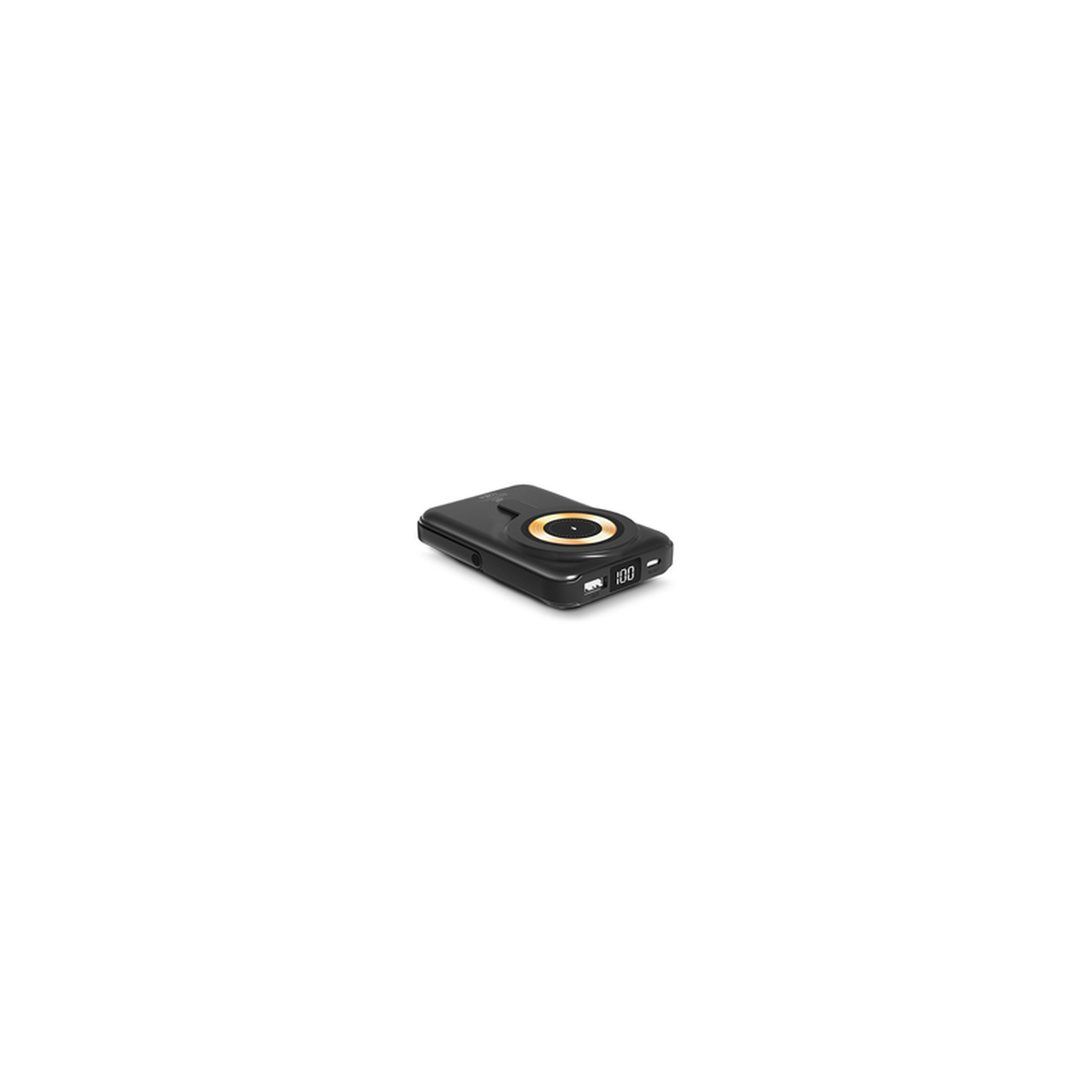 Voir la diapositive 4 : URBAN FACTORY Batterie externe 10000 mah magsafe noir