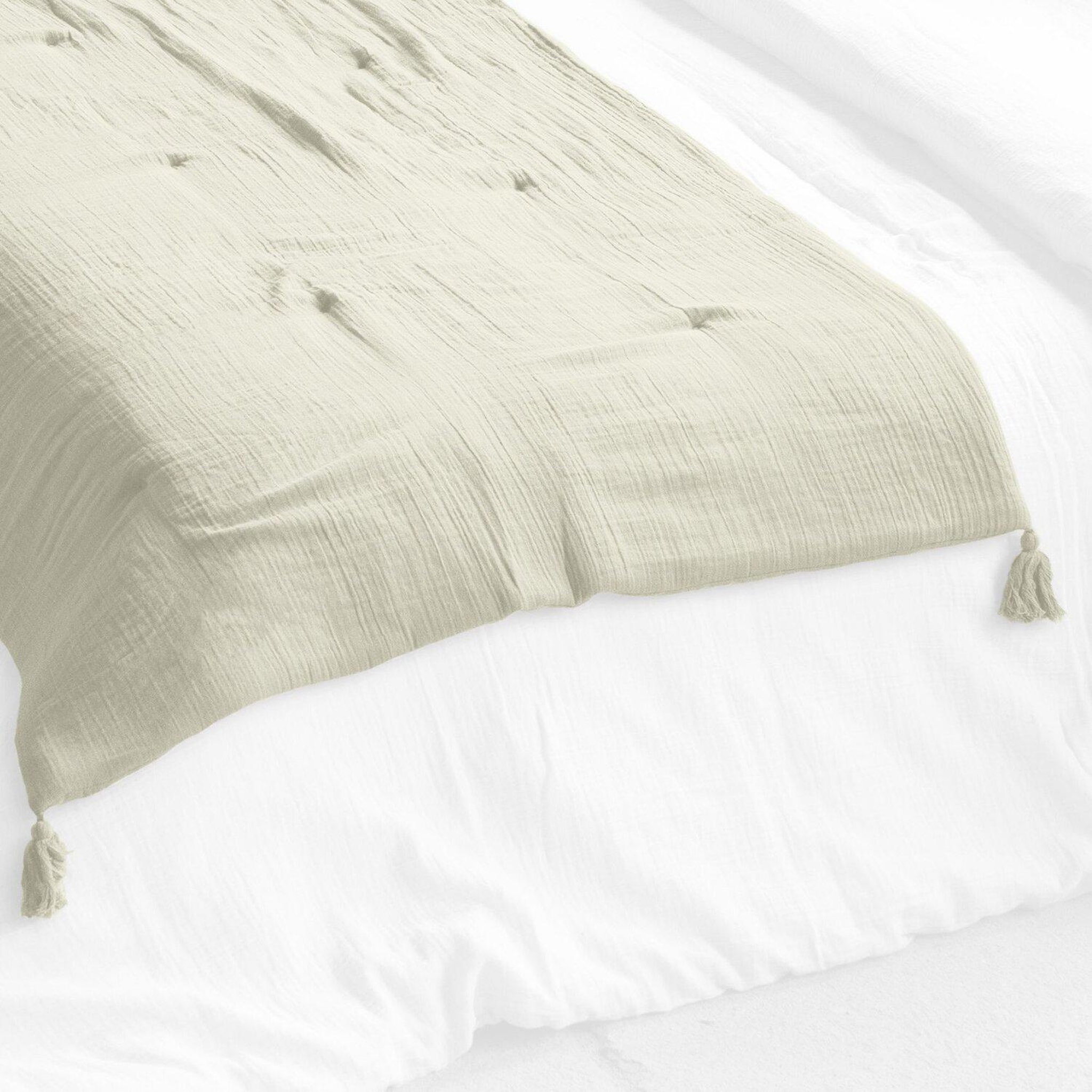 Voir la diapositive 1 : Home collection Edredon 100% gaze de coton
