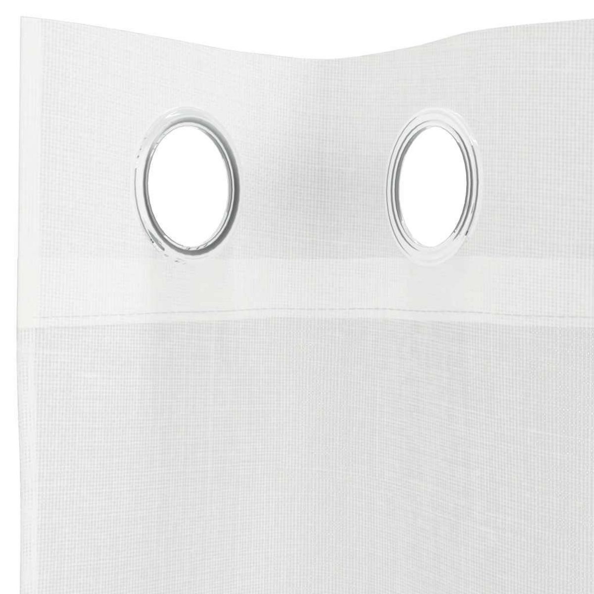 VIDAXL Rideaux en voile avec œillets 2 pcs blanc