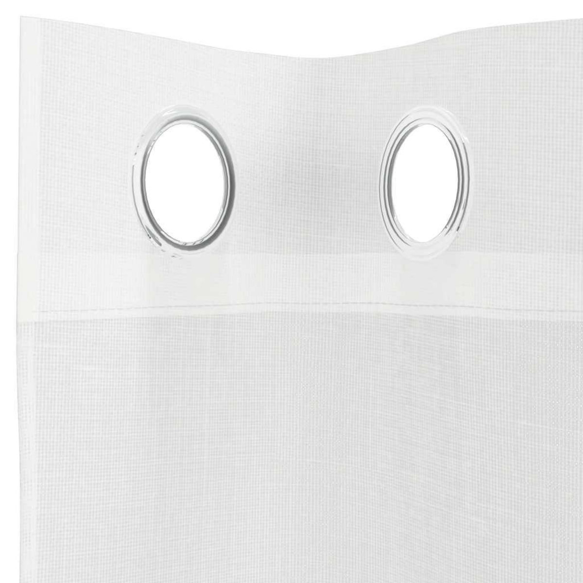 VIDAXL Rideaux en voile avec œillets 2 pcs blanc