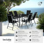Voir la diapositive 2 : tectake Ensemble salon de jardin avec cadre en aluminium pour 6 personnes gris anthracite
