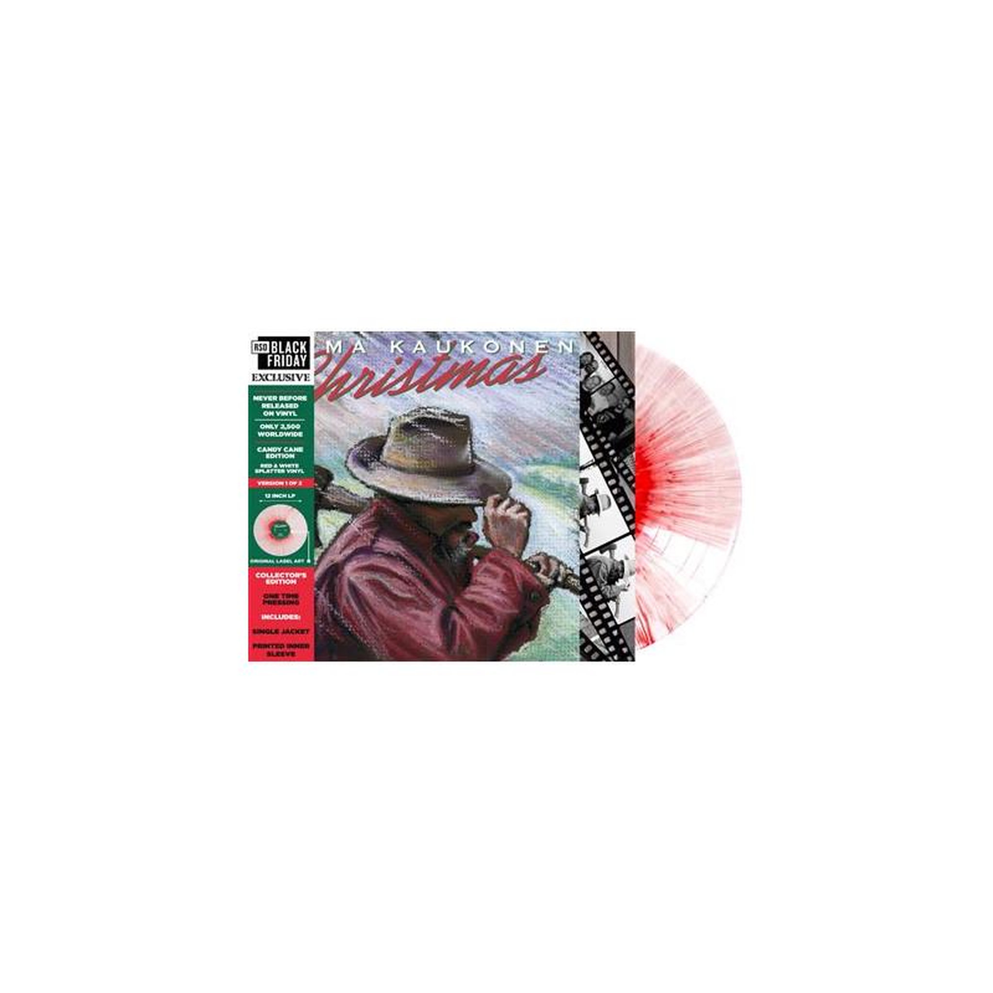 Vinyle lp jorma kaukonen christmas edition limitée rouge marbré moucheté, gatefold, deux disques