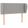 Voir la diapositive 2 : VIDAXL Tete de lit avec oreilles Gris clair 83x23x78/88 cm Tissu