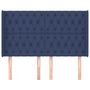 Voir la diapositive 3 : VIDAXL Tete de lit avec oreilles Bleu 163x16x118/128 cm Tissu