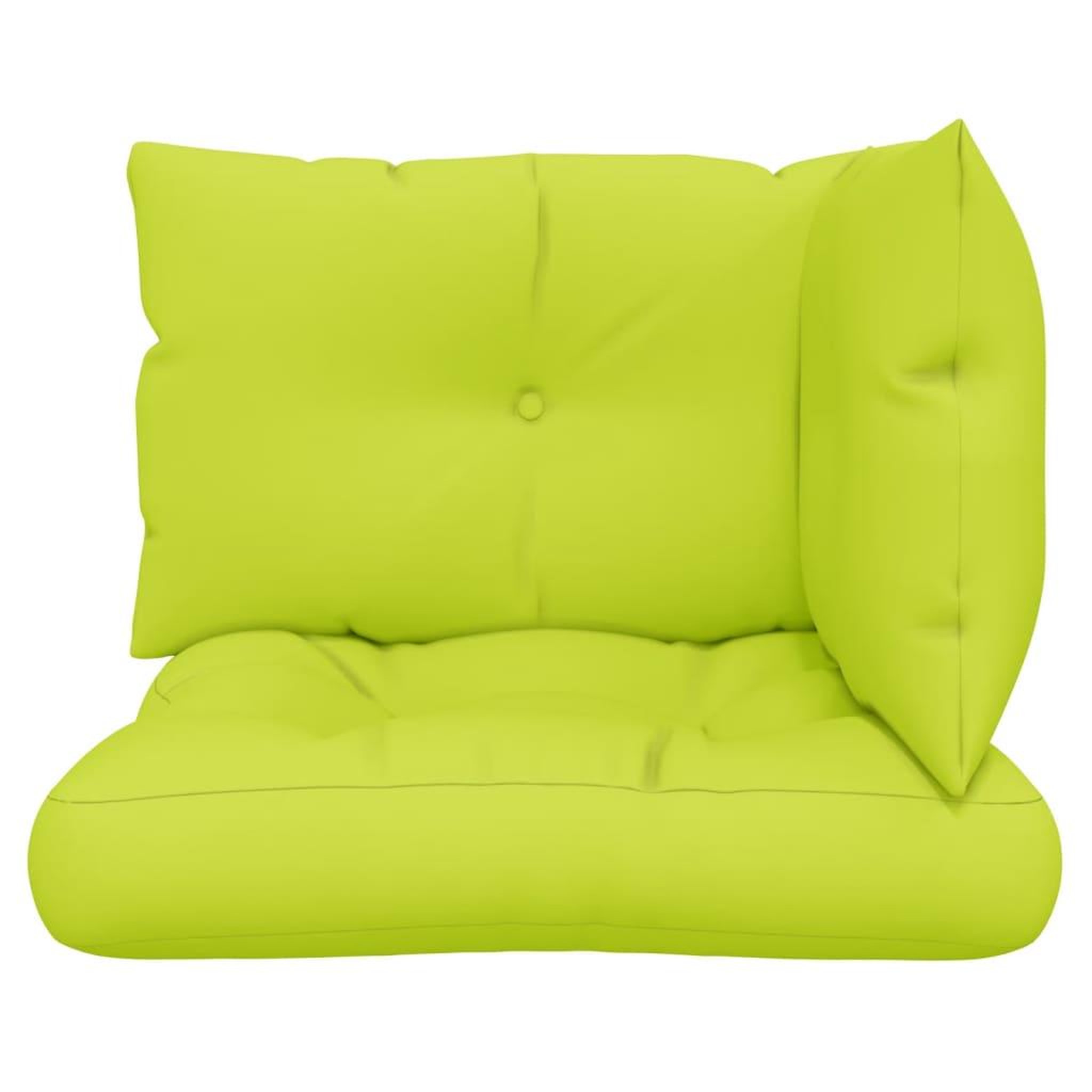 Voir la diapositive 5 : VIDAXL Coussins de palette lot de 3 vert vif tissu