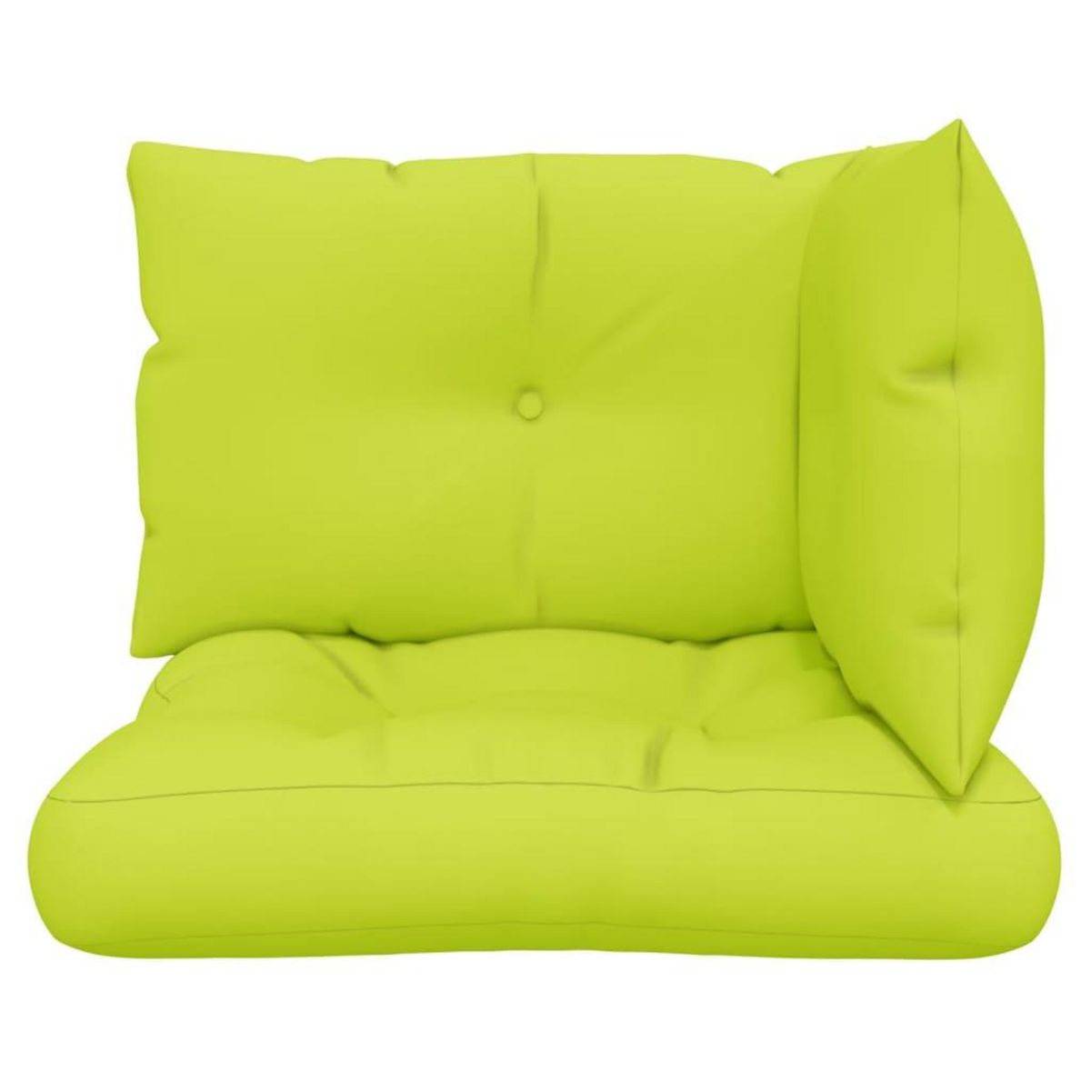 VIDAXL Coussins de palette lot de 3 vert vif tissu