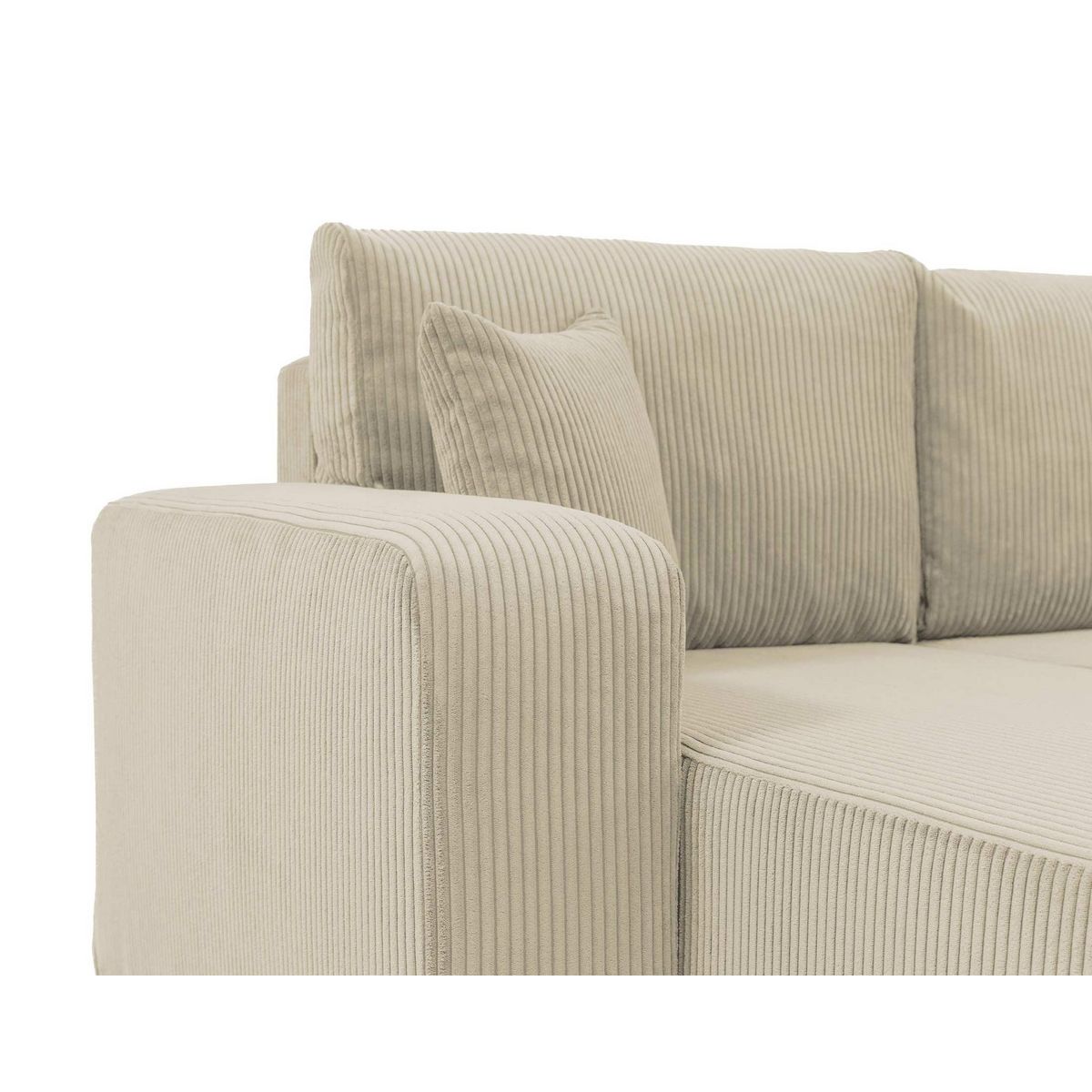 BEST MOBILIER Artemisa - canapé panoramique en u - 7 places - convertible avec coffre - en velours côtelé