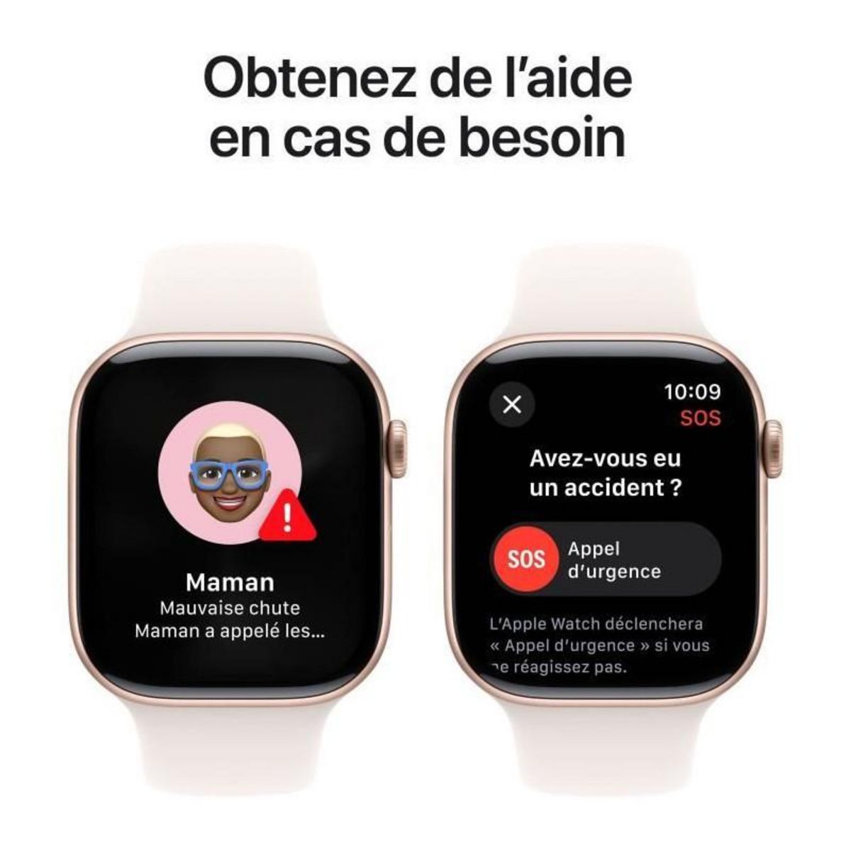 APPLE Montre connectée Serie 10 46mm Alu/Or Rose M/L Cellular
