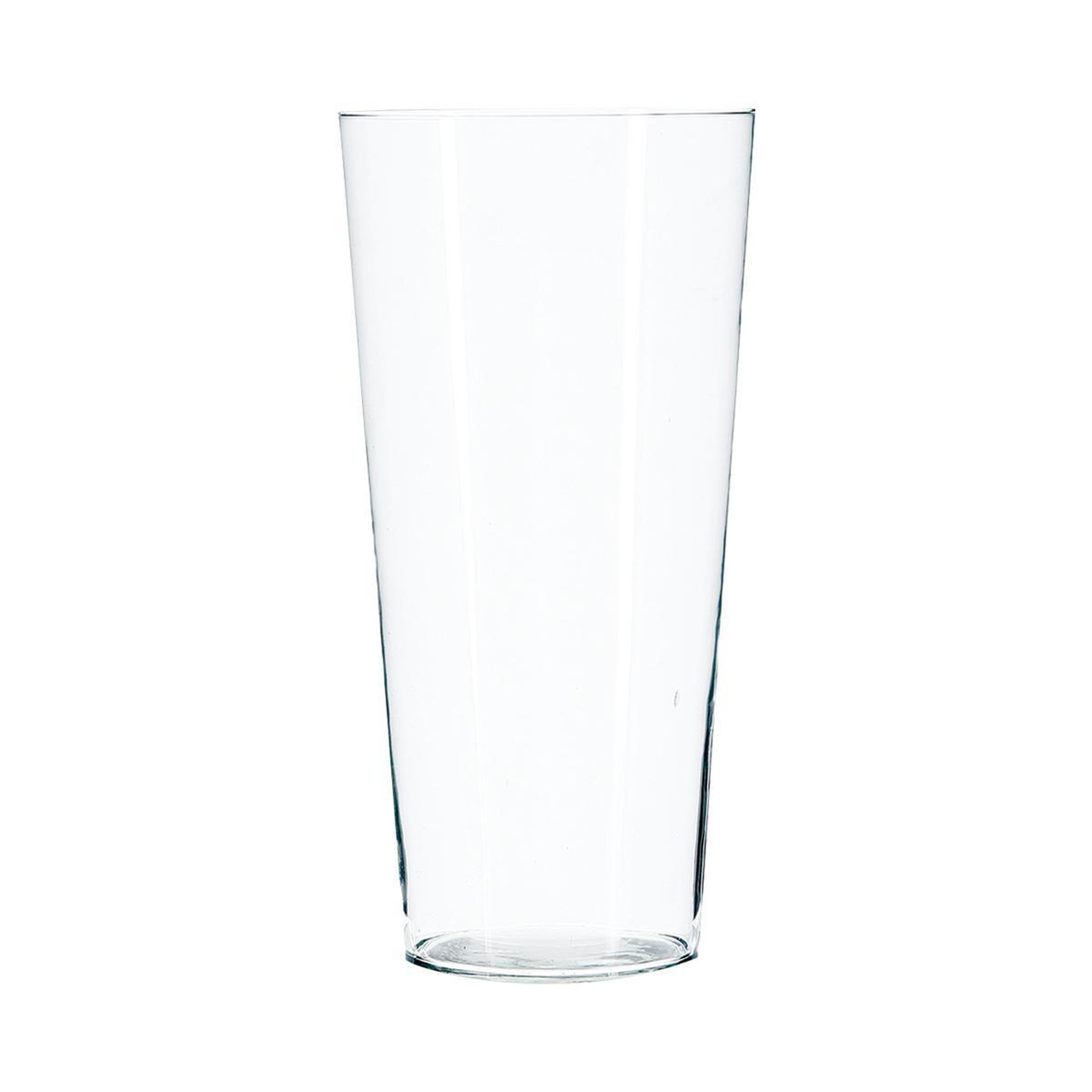 Voir la diapositive 2 : ATMOSPHERA Vase en verre  conique  30cm transparent