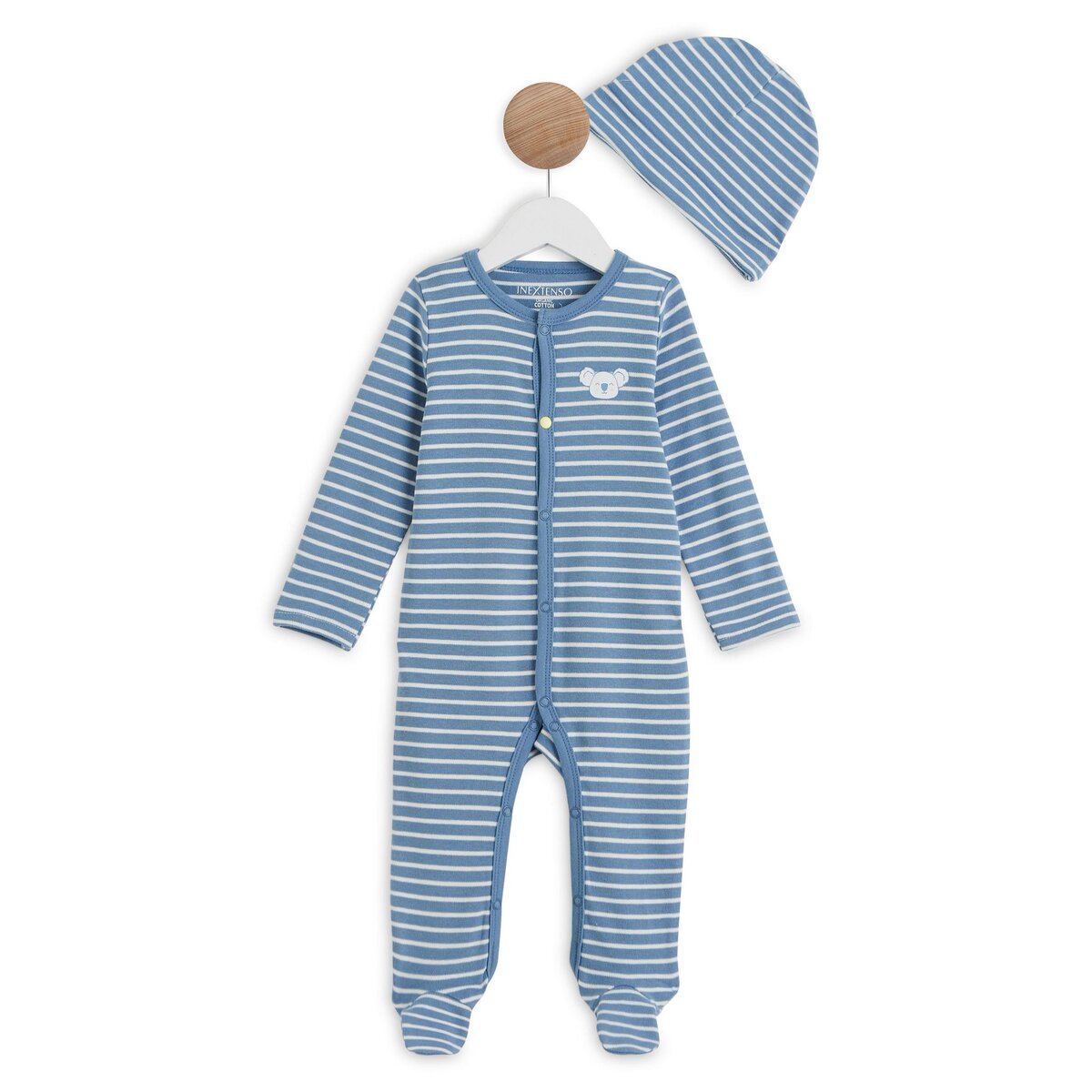 IN EXTENSO Dors bien de naissance + bonnet bébé garçon