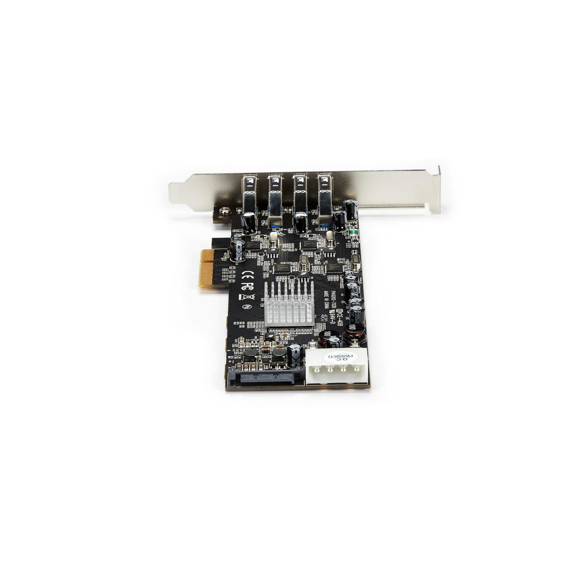 Voir la diapositive 3 : Startech Startech.com carte contrôleur pci express vers 4 ports usb 3.0 avec 4 voies dédiés de 5 gb/s - uasp - alim sata / lp4