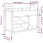 Voir la diapositive 6 : VIDAXL Banc a chaussures chene fume 65,5x32x57,5 cm bois d'ingenierie