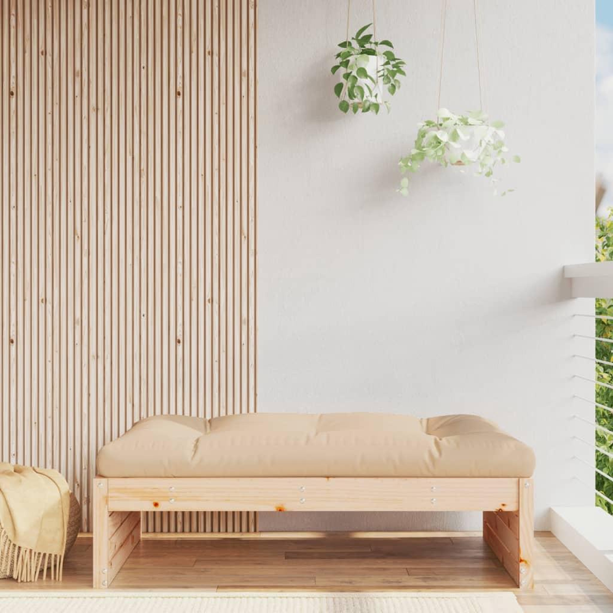 VIDAXL Repose-pied de jardin 120x80 cm bois de pin massif