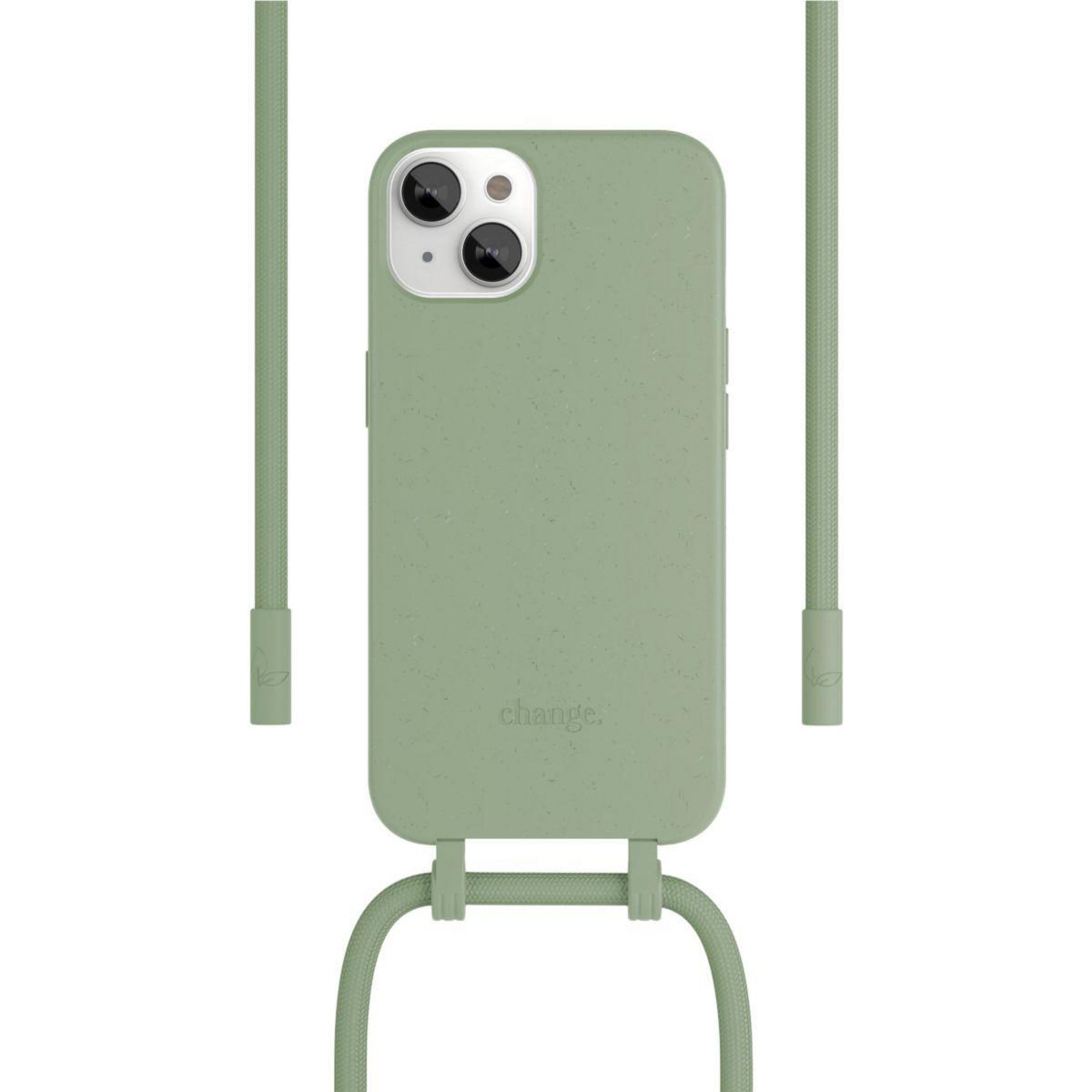 WOODCESSORIES Coque avec cordon iPhone 14 Plus Tour de cou vert