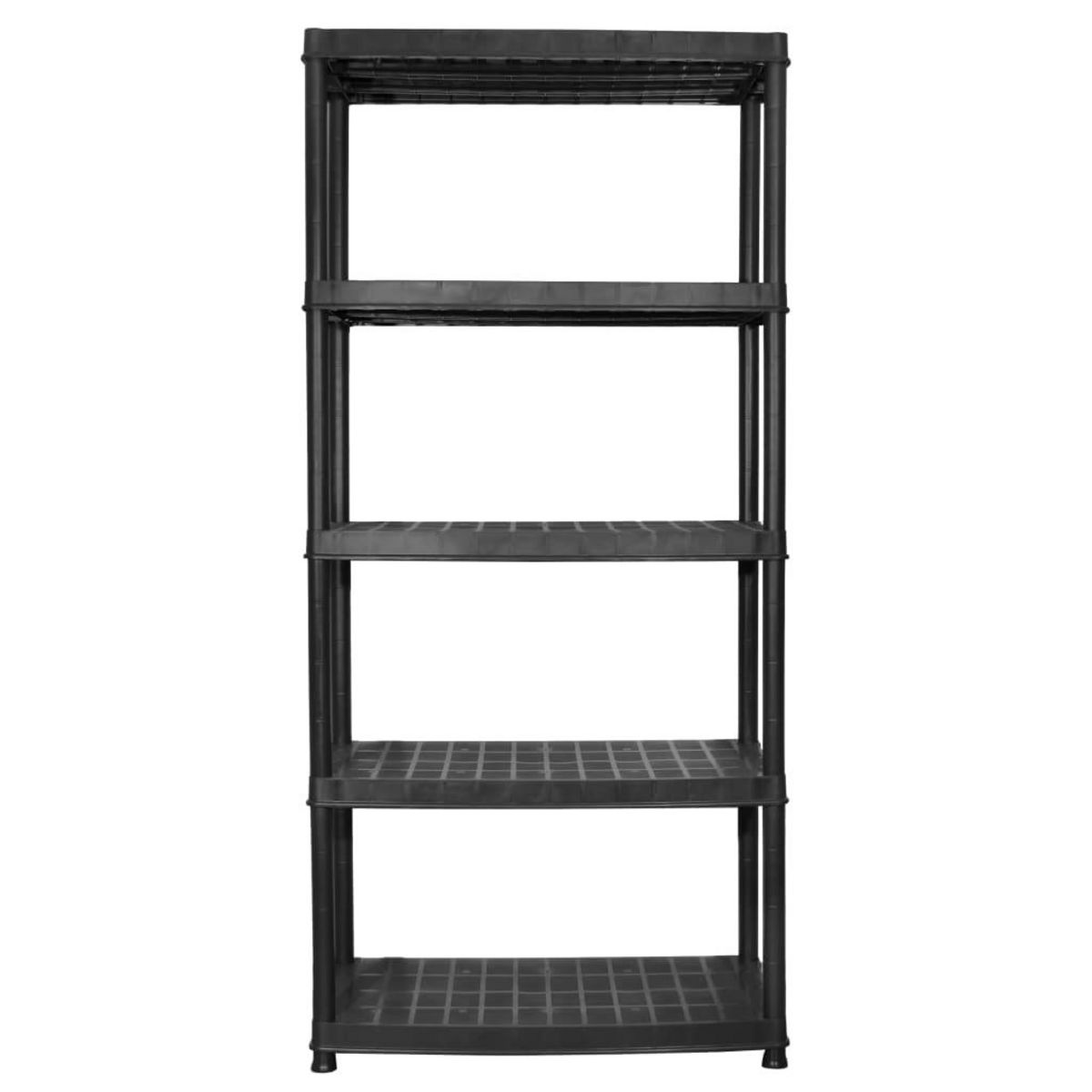 VIDAXL Etagere de rangement a 5 niveaux Noir 85x40x185 cm Plastique