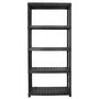 Voir la diapositive 4 : VIDAXL Etagere de rangement a 5 niveaux Noir 85x40x185 cm Plastique