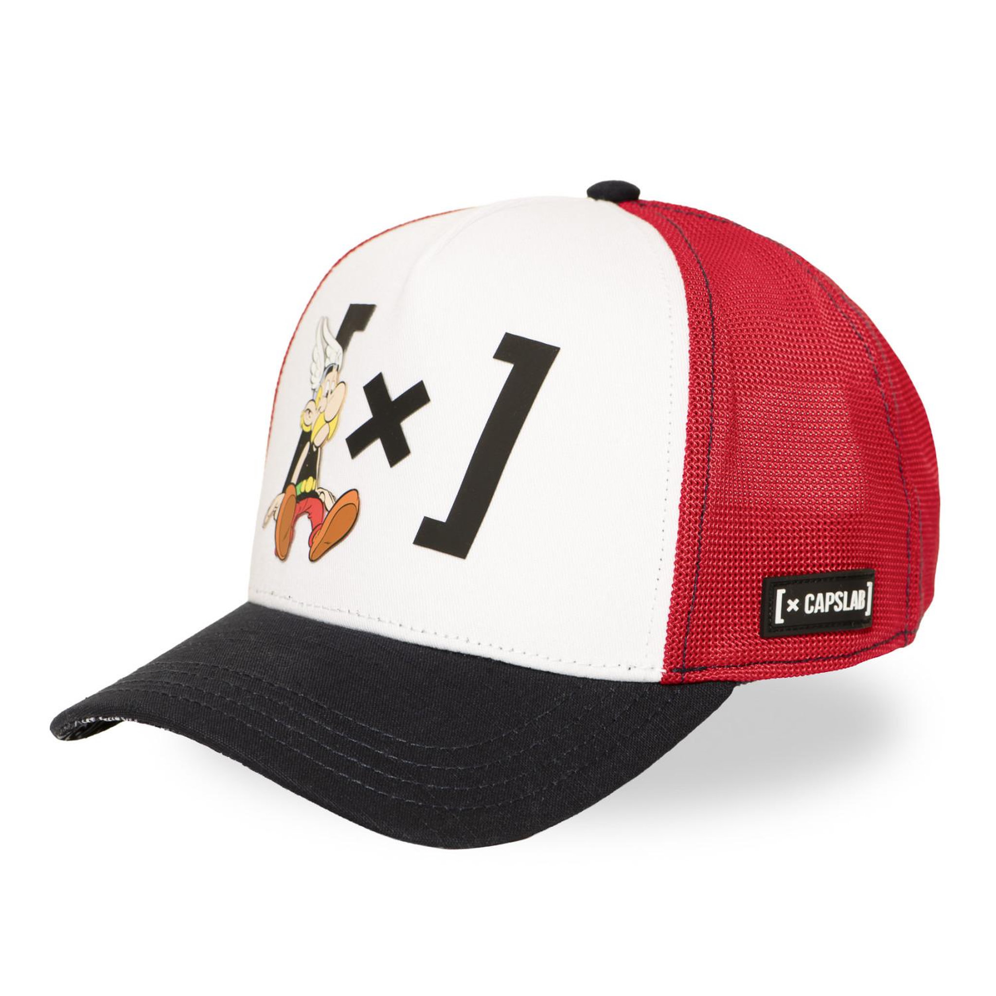 CAPSLAB Casquette trucker asterix. Coloris disponibles : Blanc