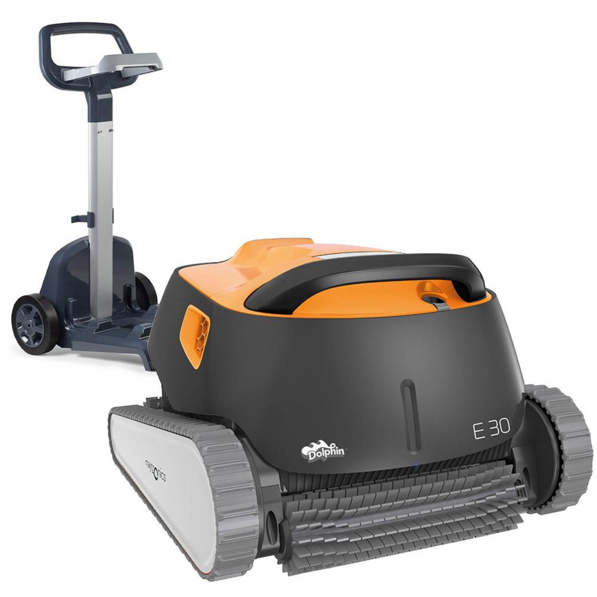 Dolphin Robot électrique de piscine fond, parois et ligne d'eau programmable avec chariot - e30 + caddy