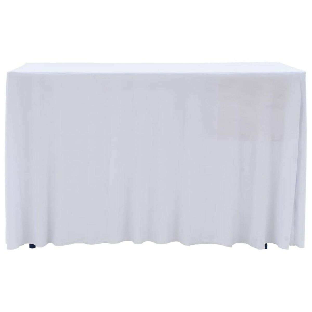 VIDAXL Nappes elastiques de table avec jupon 2 pcs 120x60,5x74cm Blanc