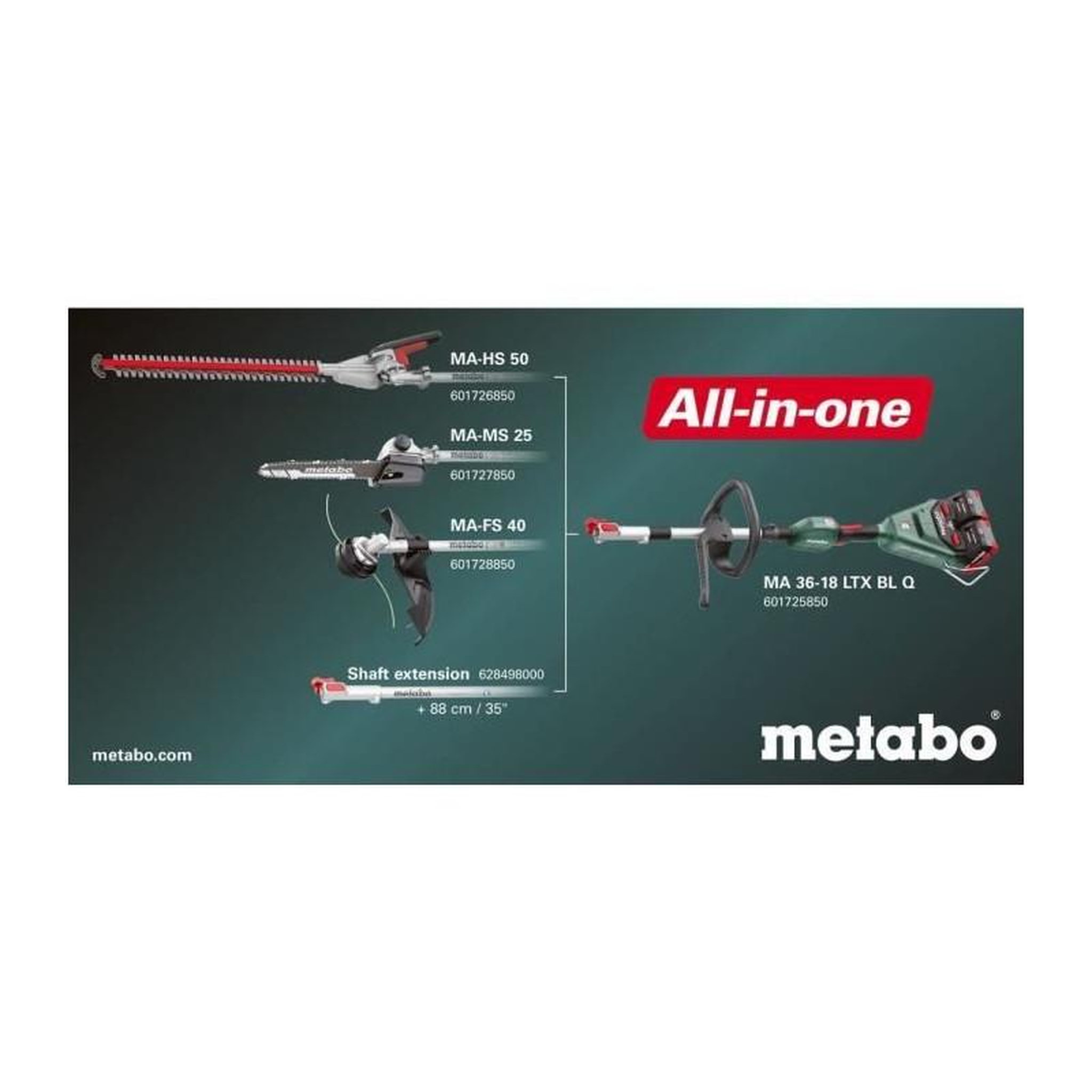 Voir la diapositive 5 : METABO Accessoire pour débroussailleuse - METABO - MA-FS 40 - 18 V