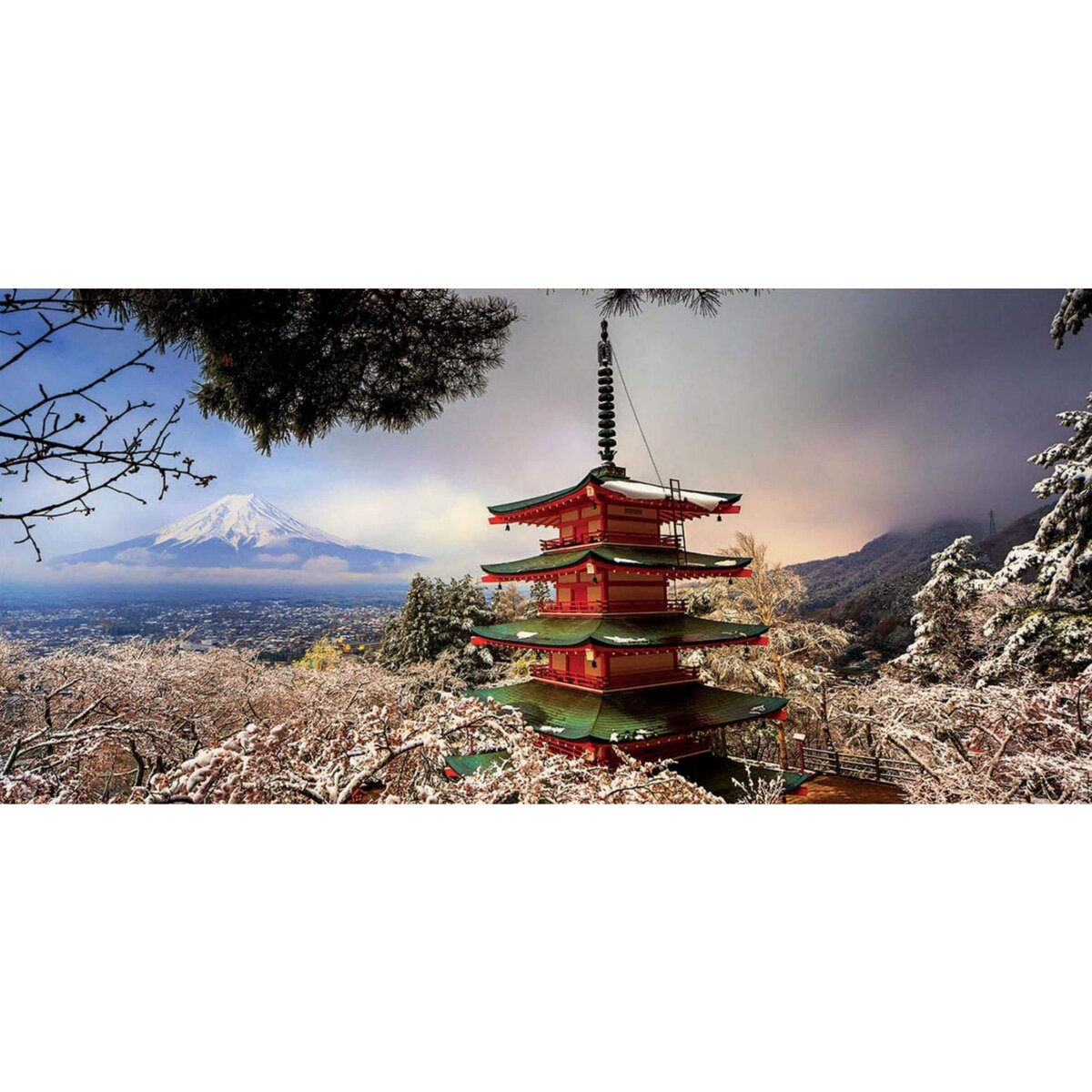 EDUCA Puzzle 3000 pièces : Mont Fuji et Pagode Chureito , Japon
