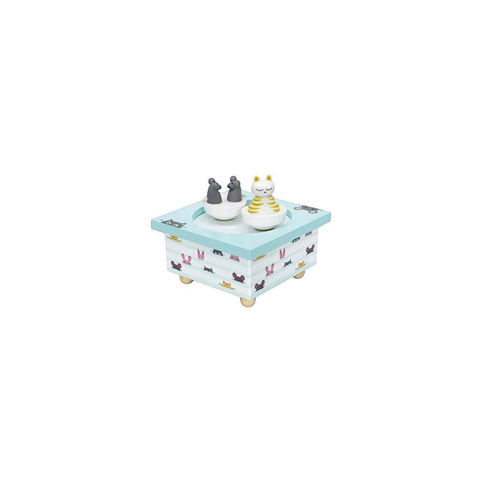 Voir la diapositive 2 : Trousselier Boite a musique Dancing bois Chat et Souris
