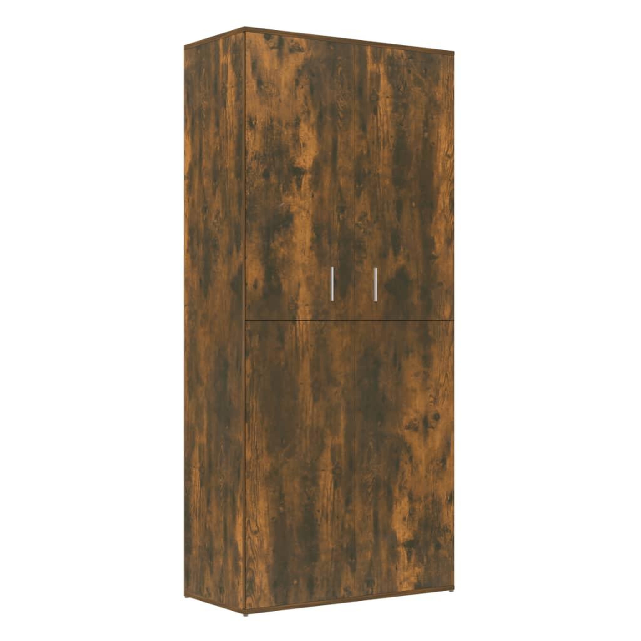 Voir la diapositive 2 : VIDAXL Armoire a chaussures chene fume 80x39x178 cm bois d'ingenierie