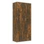Voir la diapositive 2 : VIDAXL Armoire a chaussures chene fume 80x39x178 cm bois d'ingenierie