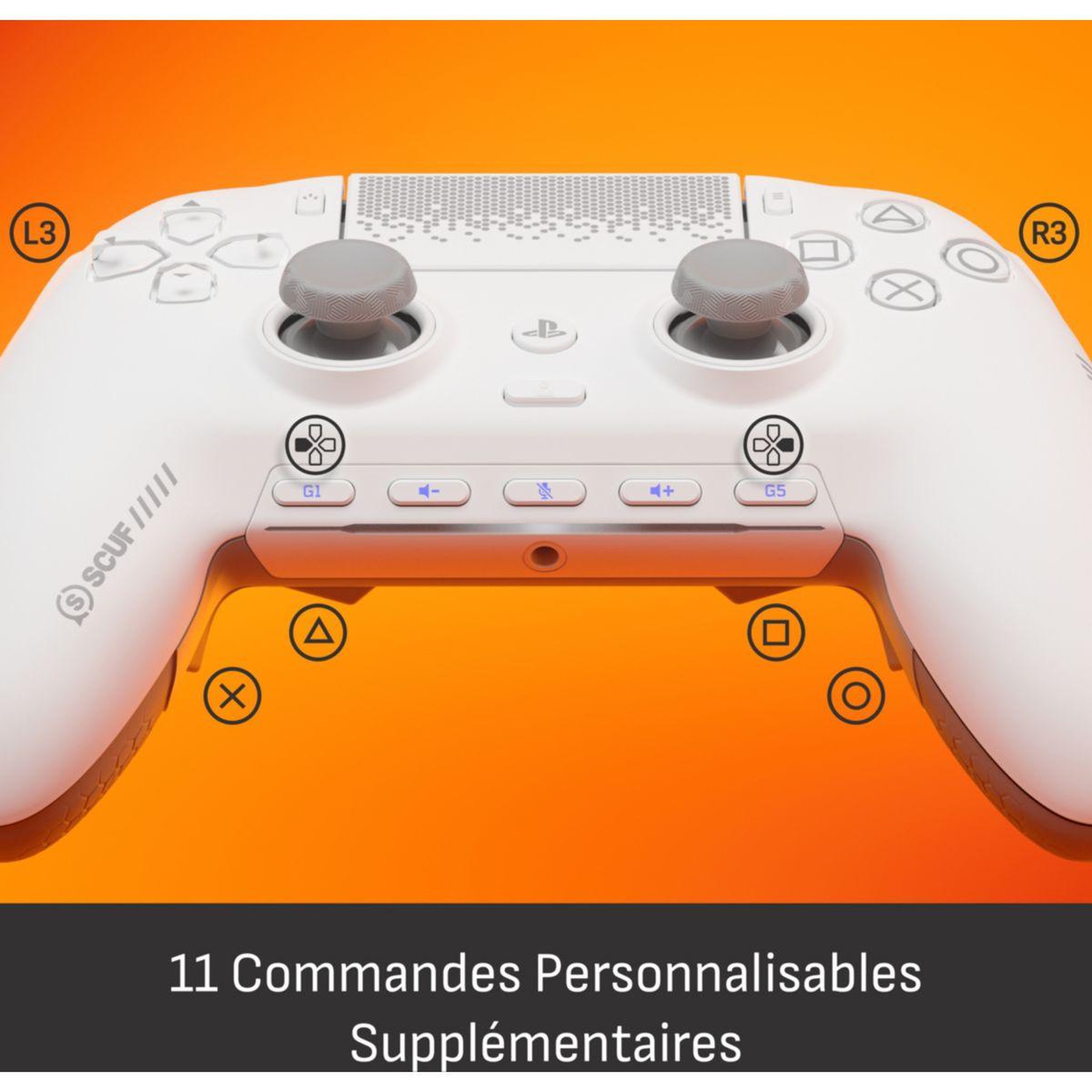 Voir la diapositive 3 : SCUFGAMING Manette Omega Wireless Blanche