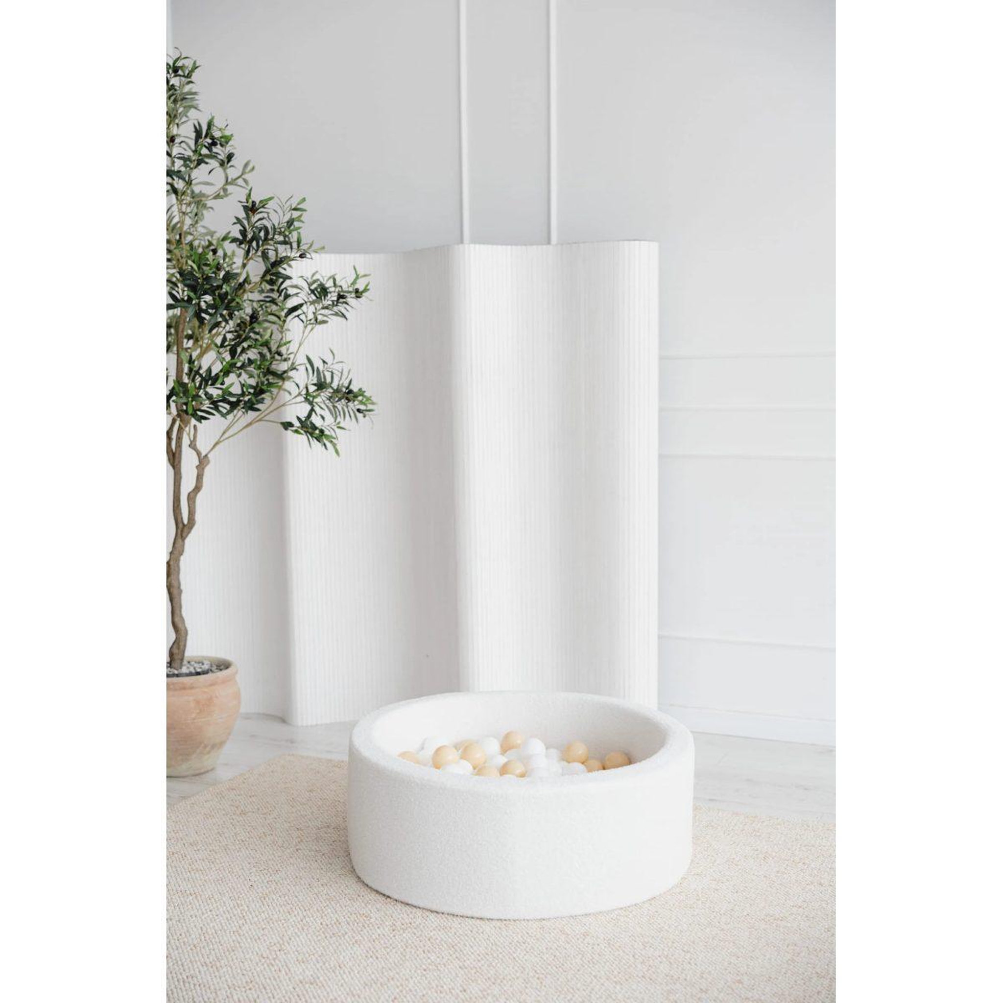 Voir la diapositive 3 : MONIO FOR KIDS Piscine à balles ronde 90 x 30 cm avec 250 balles — Blanc