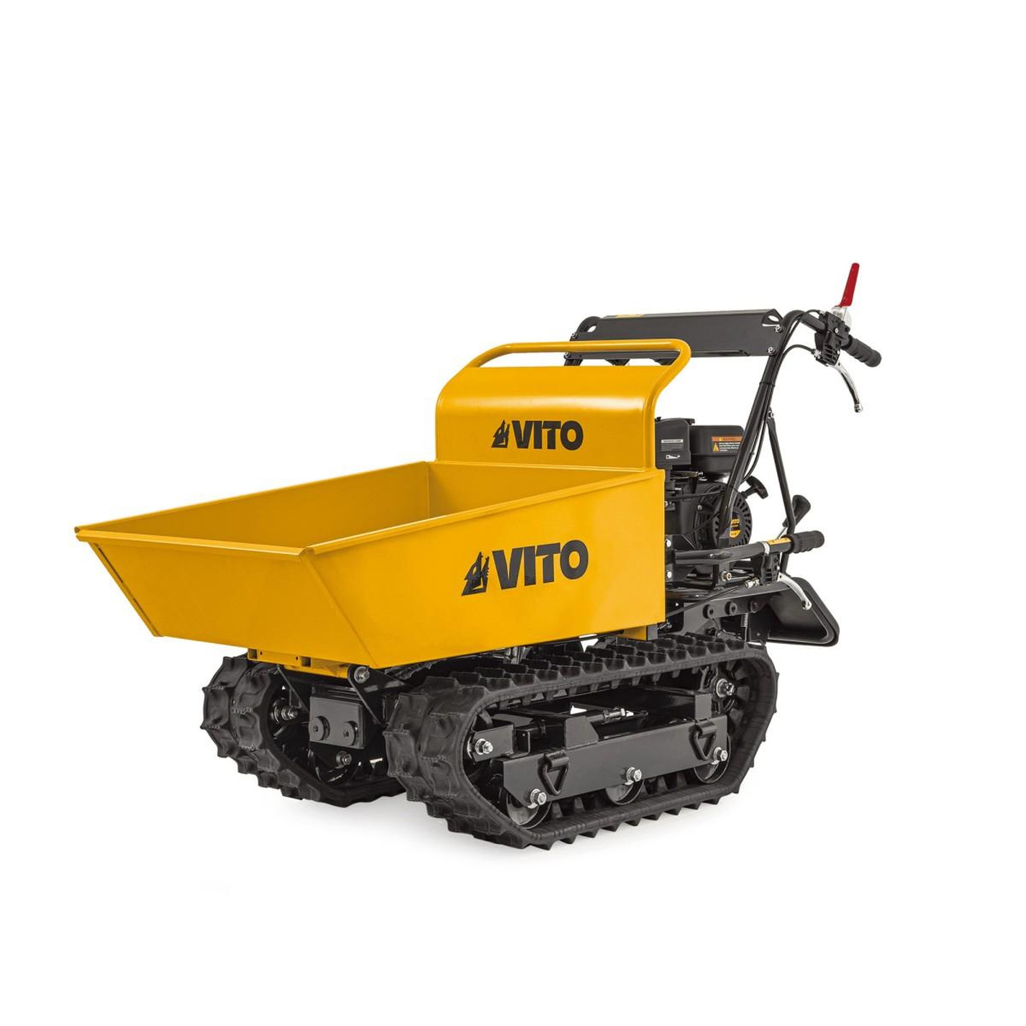 VITO Mini Dumper à chenilles Moteur Loncin 196Cm3 Essence 6.5CV - Brouette à chenilles Transport Charge 300kg 4.8KW Chantier VITO