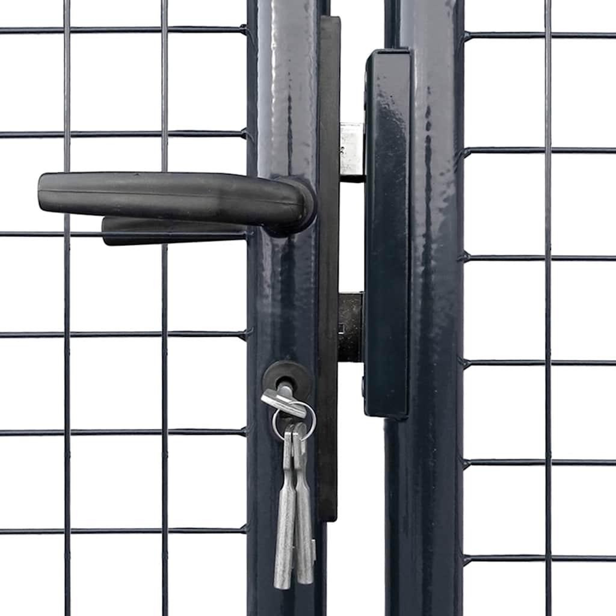 Voir la diapositive 4 : VIDAXL Portail de jardin grillage en acier galvanise 300 x 75 cm gris