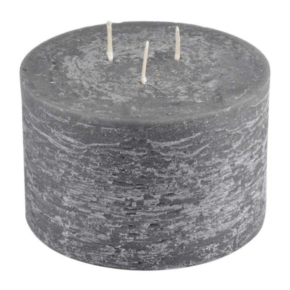 Paris Prix Bougie Déco 3 Mèches  Rustique  12cm Anthracite