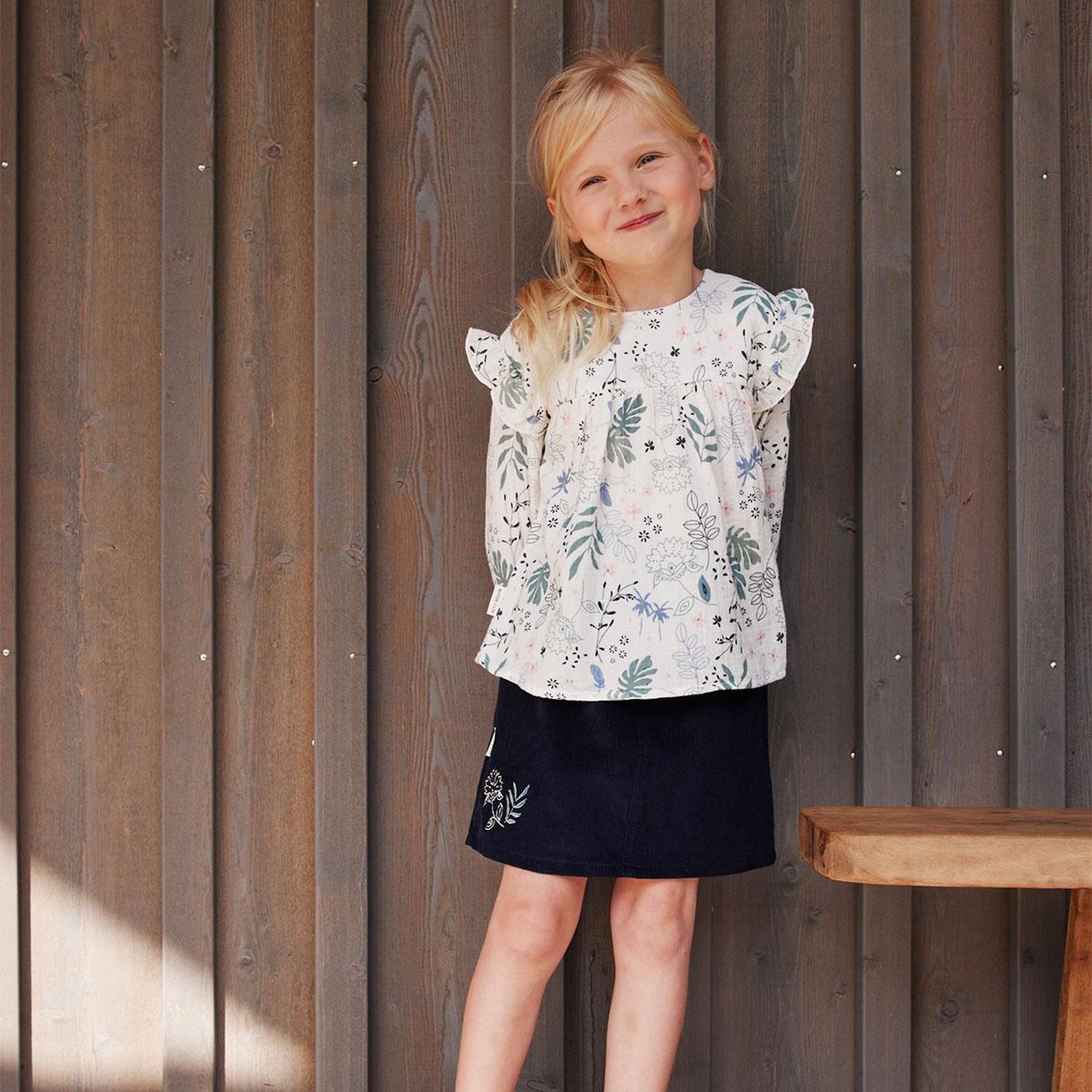 Voir la diapositive 4 : Petit Béguin Blouse enfant en gaze de coton Belle de Nuit
