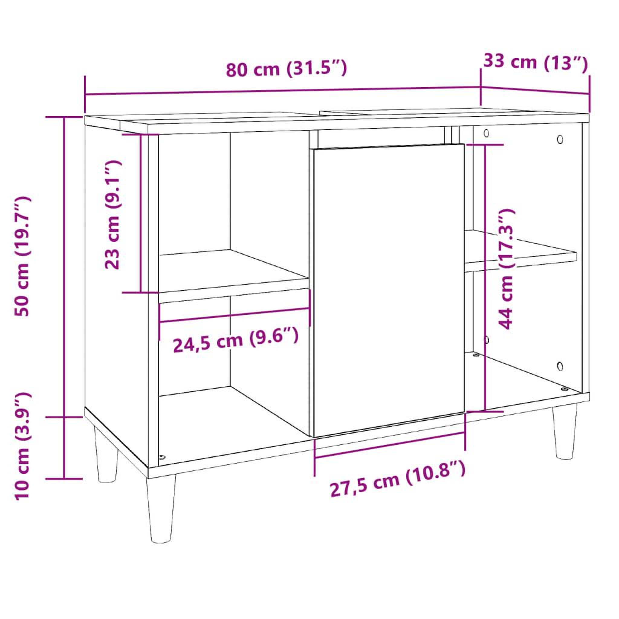 Voir la diapositive 6 : VIDAXL Armoire de salle de bain chene artisanal bois d'ingenierie